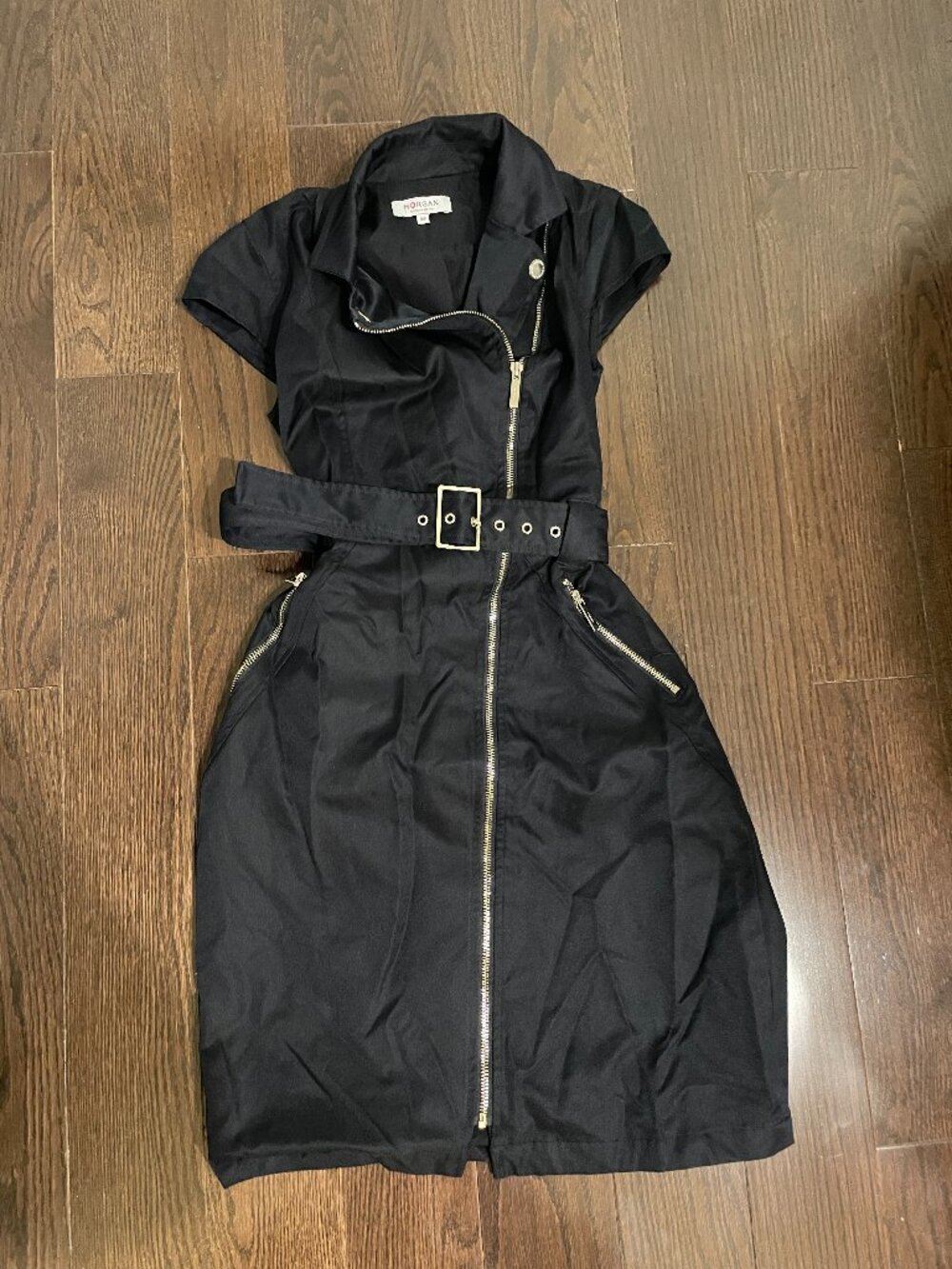 Morgan Belted Zip-Up Dress